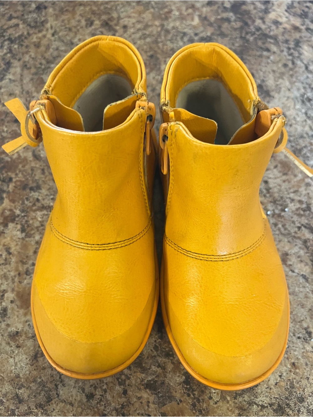 Livie & Luca Bright Yellow Kids Zip Ankle Boots